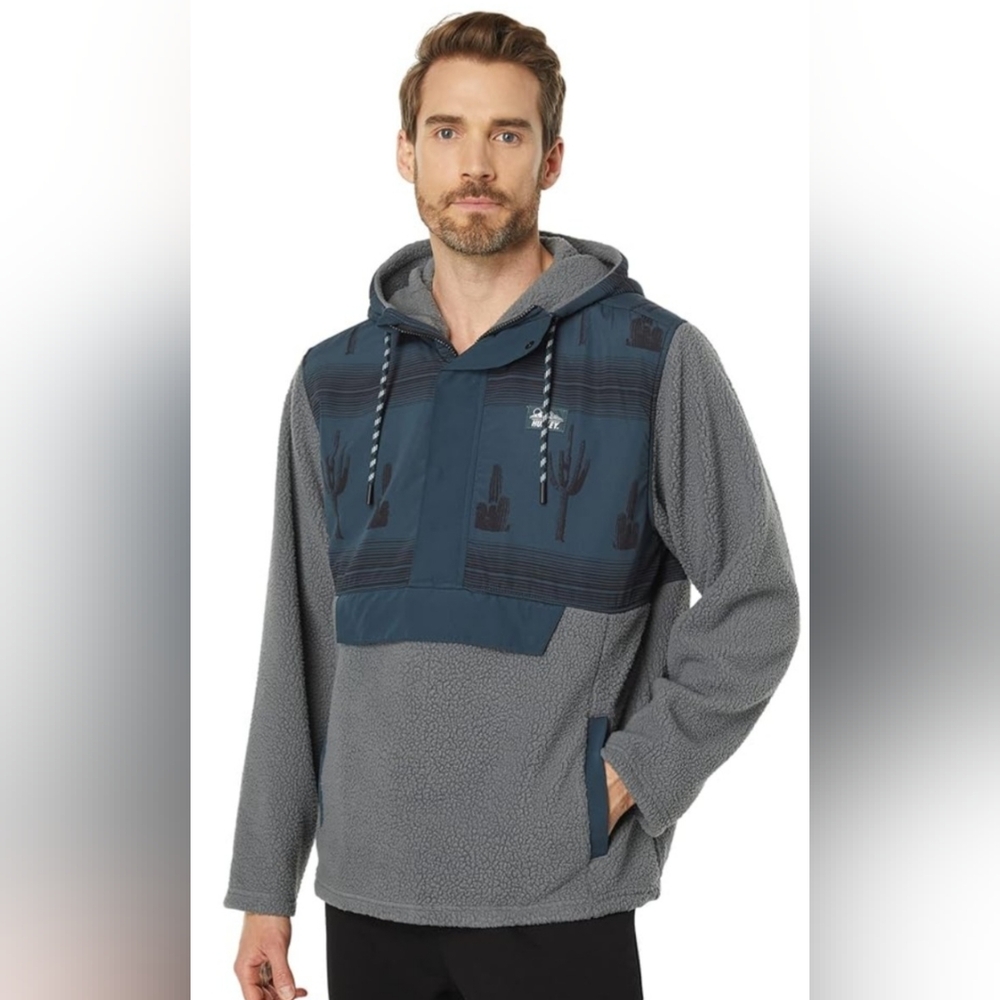 Hurley Burrito Anorak Half-zip Hooded Fleece Pullover - XXL